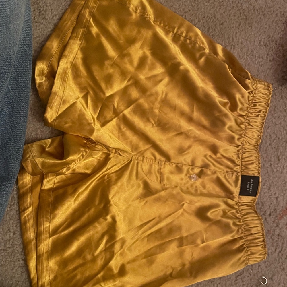 American Eagle Outfitters Yellow Satin Boxers